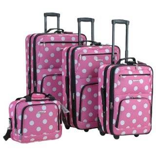  3 Piece Zebra Print Suitcase Set Luggage Hot Pink Trim Clothing