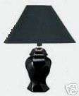 LAMP SET**15 BLACK CERAMIC POTTERY TABLE LAMPS NIB  