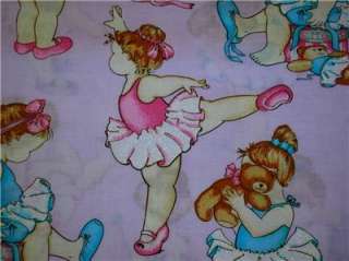   Ballerina Fabric BTY Ballet Babies Toddler Girls Dance Sparkle  