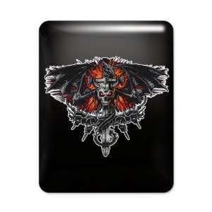  iPad Case Black Dragon Sword with Skulls and Chains 