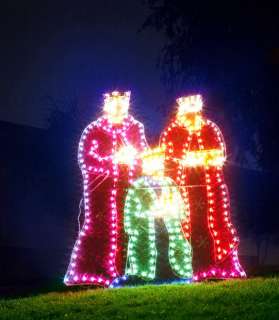 LIGHTED OUTDOOR 3 THREE WISEMAN CHRISTMAS YARD DISPLAY  