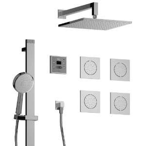   Electronic System W/ Hand Shower Rail, 4 Body Jets & Shower Head