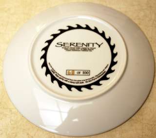 Serenity Firefly Crew Plate LTD ED 100  