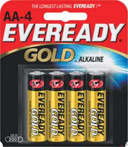 Wholesale 24 Pcs of 4 pack Everready Gold AA Batteries  