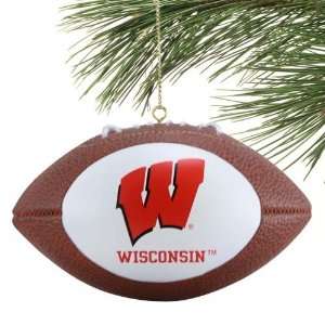  Wisconsin Badgers Mini Football Ornament Sports 
