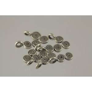 Double Swirl Thai Sterling Silver Charms Karen Handmade From Thailand 