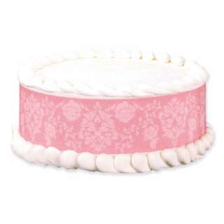 Damask Pink EDIBLE DESIGN PRINT CAKE DECOR IMAGE  