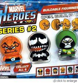 Marvel Super Heroes Buildable mini figurines. Set of 6  