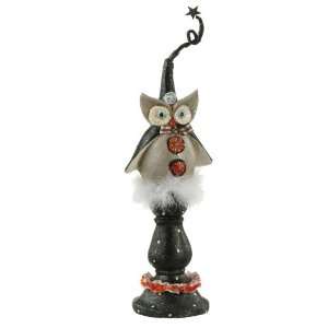  Midwest Halloween Black Owl on a Pedestal