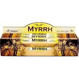  Tulasi Incense Myrrh 20 Stick Hex Pack