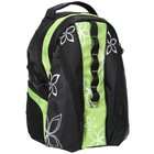 MyGift 15.6 inch Green Contour Flowers Multiple Pockets Laptop 