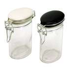 Spice Jars 2pc Glass Spice Storage Jars  Seal Tight Ceramic Lid 
