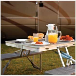 Picnic Time Folding Picnic Table with 4 Seats   Hunter Green at  