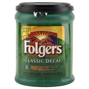 FOLGERS COFFEE DECAFFEINATED 13 OZ CAN  Grocery & Gourmet 