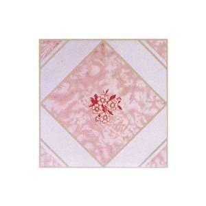 Home Dynamix 20PCS 1007 Vinyl Pink Flower Floor Tile (Set of 20) Size 
