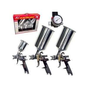  4 Piece Professional HVLP Spray Gun Kit