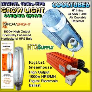Digital 1000 watt HPS SODIUM GROW LIGHT COOLTUBE 1000w  