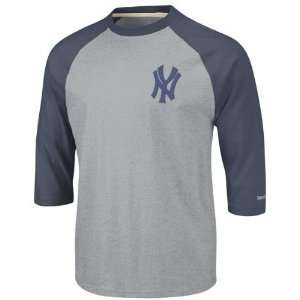 com New York Yankees Cooperstown 3/4 Sleeve Raglan Jersey Crew Shirt 