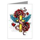 artsmith inc greeting cards 10 pack roses cross hearts and