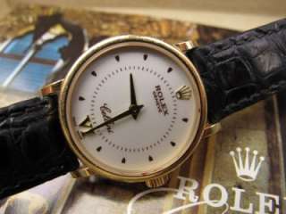1999 Rolex Cellini Classic Ladys Watch 18kt Yellow Gold White Dial 