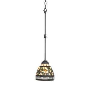 Landmark 128 TB Beveled Leaf Collection Stained Glass 1 light Pendant 