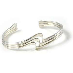  Sterling Silver Ripple Collection Cuff Bracelet Jewelry