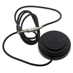  Black Round Star Design Tattoo Foot Pedal with PHONO RCA 