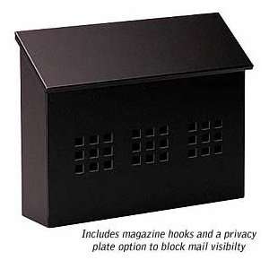   Traditional Decorative Horizontal Mailbox in Black