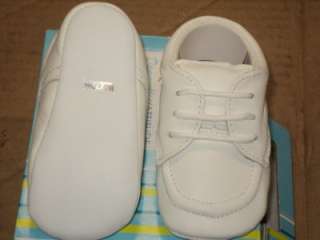 Baby Boy White Leather Baptism Christening Shoes/S006/ Size 1  