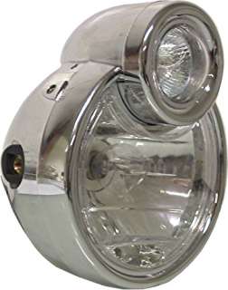 Motorcycle Chrome Headlight Cyclops 6 Inch Diameter  