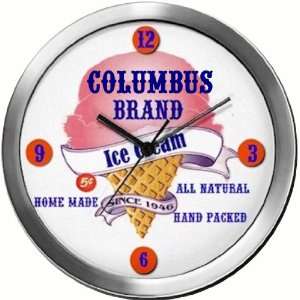  COLUMBUS 14 Inch Ice Cream Metal Clock Quartz Movement 