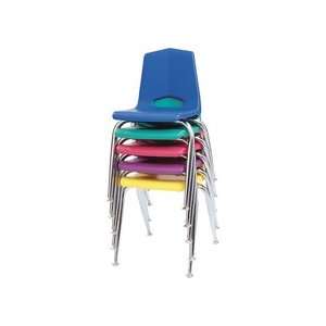   Quantum V Back Plastic Stacking Chair with Chrome Legs