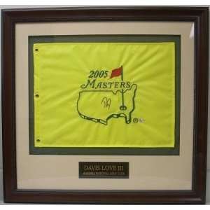  Davis Love, III 2005 Masters Flag Custom Framed   Golf 