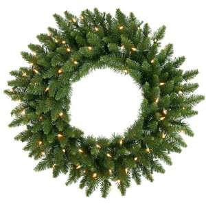 ft. Christmas Wreath   Classic PVC Needles   Camdon Fir   Prelit 