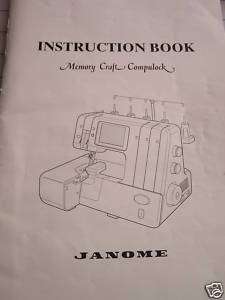 ORIGINAL MEMORY CRAFT COMPULOCK SERGER INSTRUCTION BOOK  