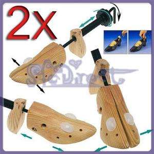 Pair Men Wooden Shoe Tree Stretcher Shaper Shoe Sz 8~14  