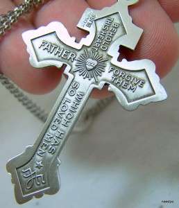 Pure Sterling Silver Pardon Crucifix Cross Jesus Sacred  