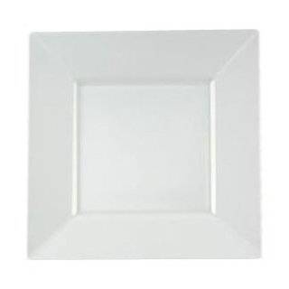 EMI Yoshi White Plastic Square 6 1/2 Plate   10 per Pack