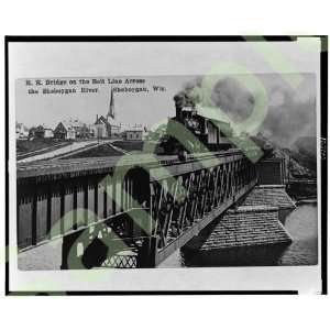   Railroad Bridge,Belt Line,Sheboygan River,Wiscosin