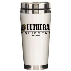 Lutheran Equipment Christian Ceramic Travel Mug by   
