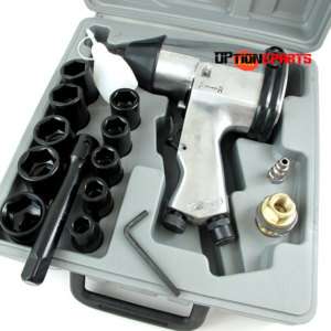 AIR IMPACT WRENCH KIT W/ CASE & 10PC SAE SOCKETS  