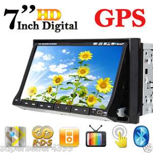US 7Touch Screen In Dash 2 Din Car Stereo GPS Navigation CD/DVD 