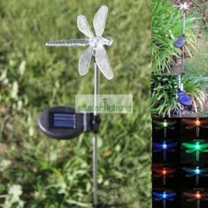 Solar Dragonfly Garden Stake Color Changing Light LED  