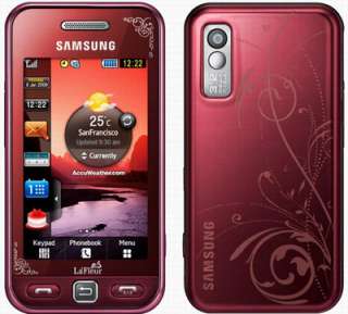 New Samsung GT S5230 Star LaFleur Red Unlocked GSM Touch AT&T T Mobile 