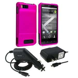   Hard Cover + Car + Travel Charger Adapter for Motorola Droid X / MB810