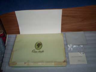 Vintage Cameo Deckle Stationery Box with Some contents  