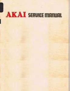 Akai GX F44R Stereo Cassette Service Manual  