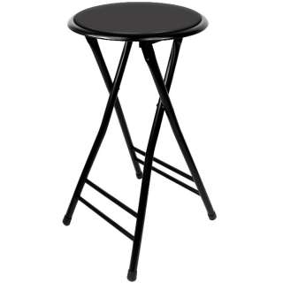 24 Inch Cushioned Folding Stool   Trademark Home Collection   Easy to 