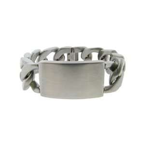  Gordons Jewelers Mens Stainless Steel Wide ID Bracelet 