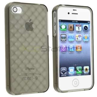 Smoke Hard Silicone Gel Case Shield For iPhone 4 4S 4G 4GS G 4th 